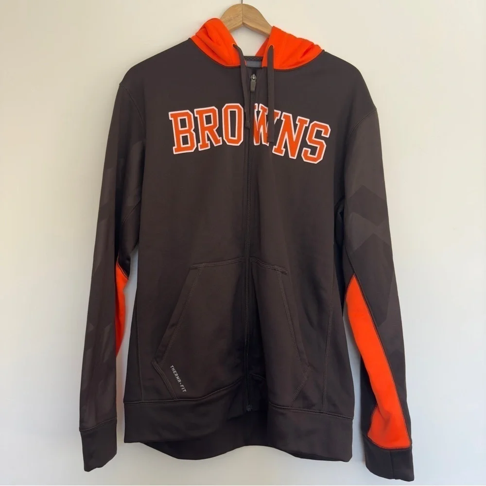 Nike Therma-Fit Zip up hoodie NFL Browns Size: M